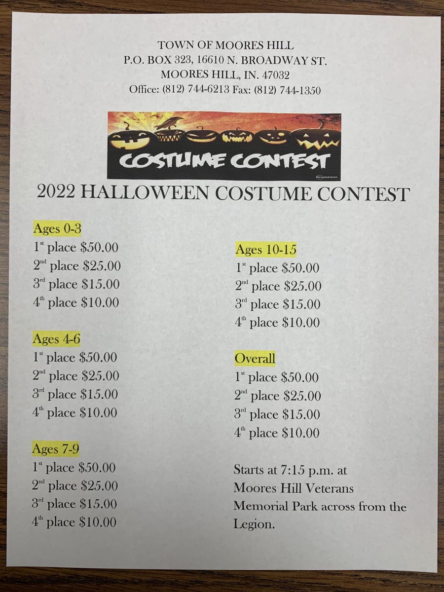 Costume Contest Flyer 2023